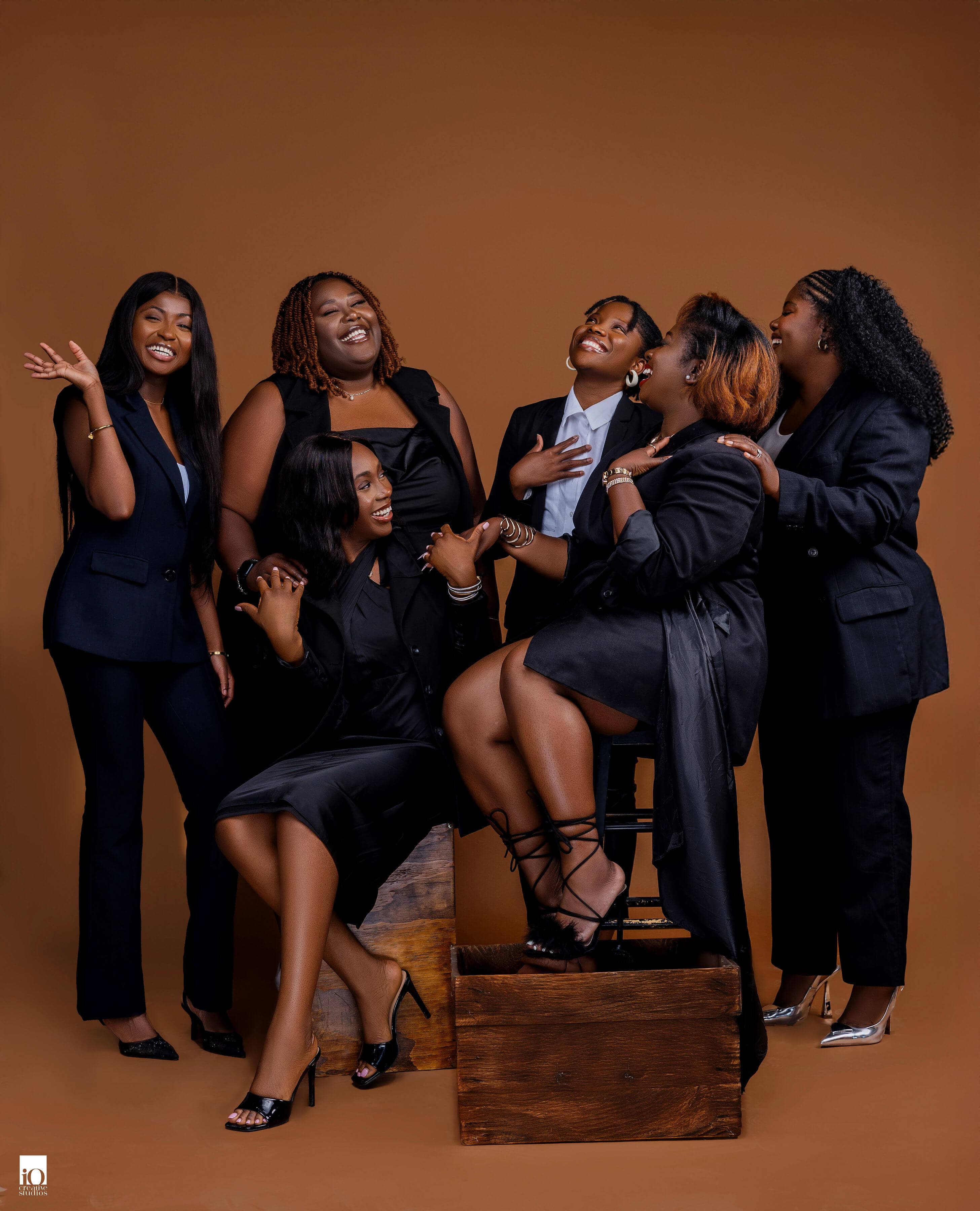 A group of empowered women standing together